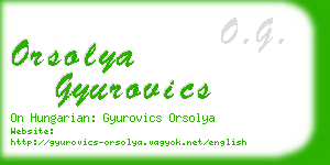 orsolya gyurovics business card